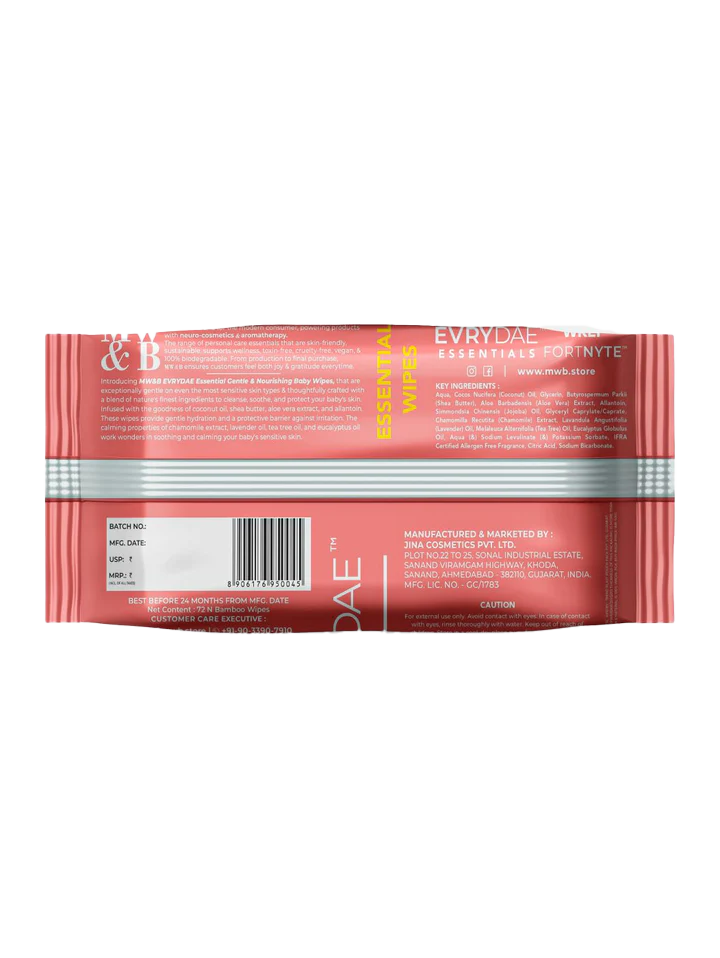 Natural & Nourishing Baby Wipes 72’s by MW&B | EVRYDAE Essentials
