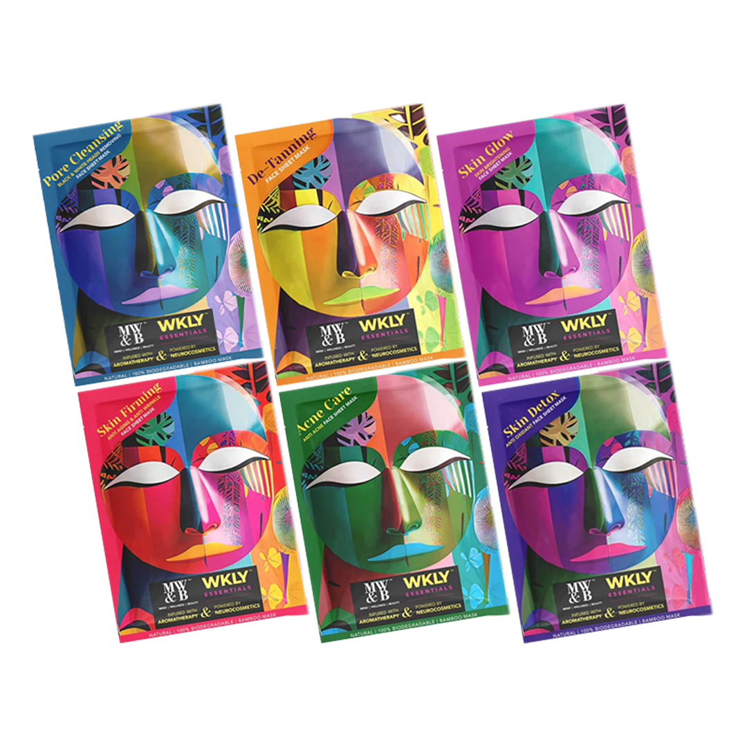 Buy Best of 6 Face Sheet Mask Combo By MW&B | EVRYDAE and WKLY Essentials