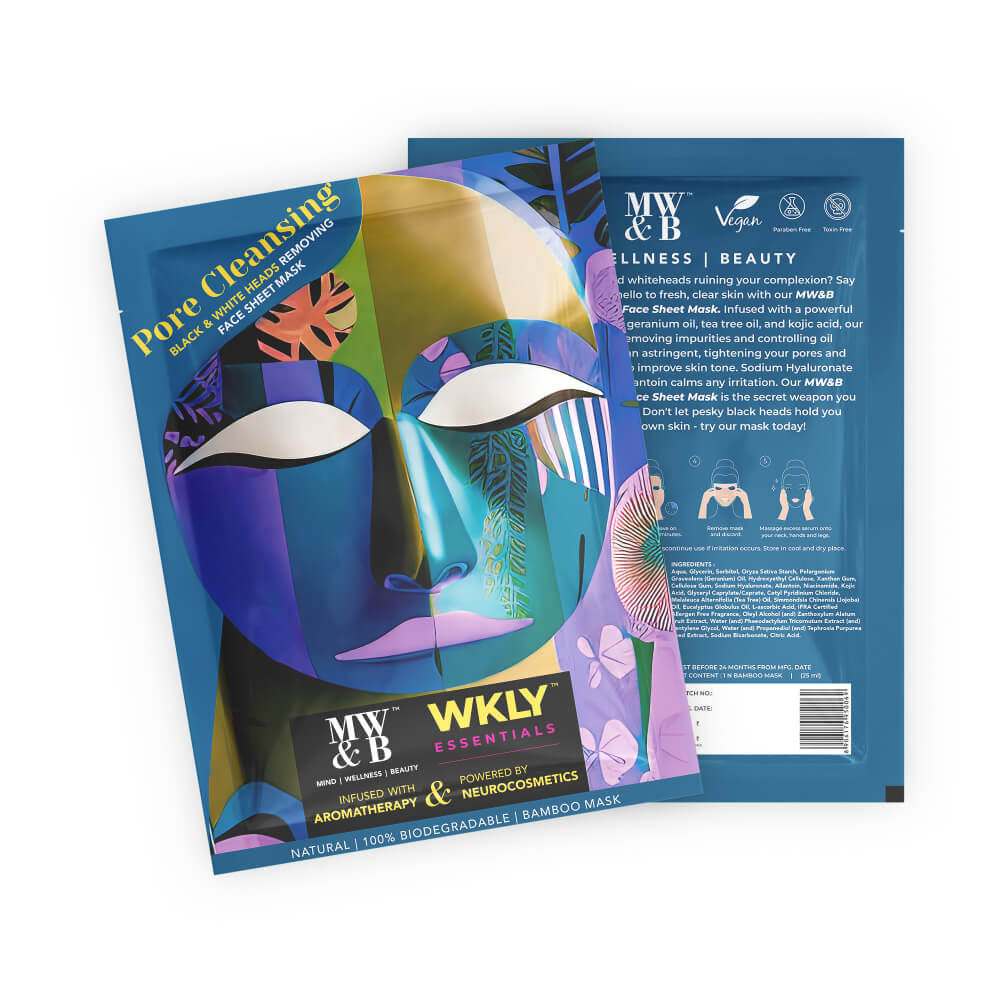 Pore Cleansing Black & Whitehead Removal Face Sheet Mask By MW&B | WKLY Essential