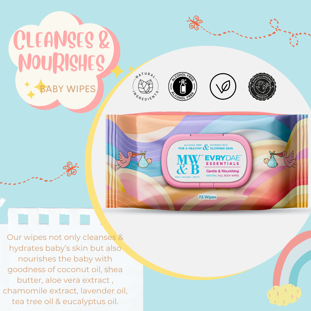 Natural & Nourishing Baby Wipes 72’s by MW&B | EVRYDAE Essentials